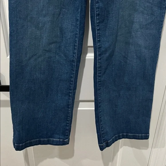 Madewell Dark Blue Emmett Wide-Leg Jeans with Front Patch Pockets Size 27 Petite - Picture 3 of 8